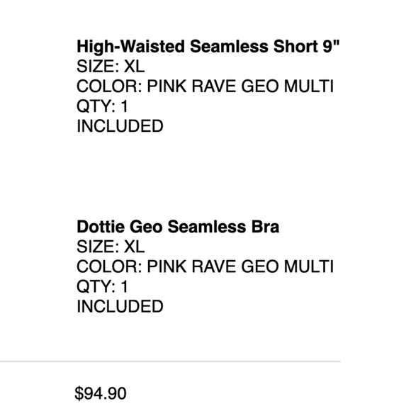 Fabletics Pink Rave Geo Set XL - Picture 5 of 5